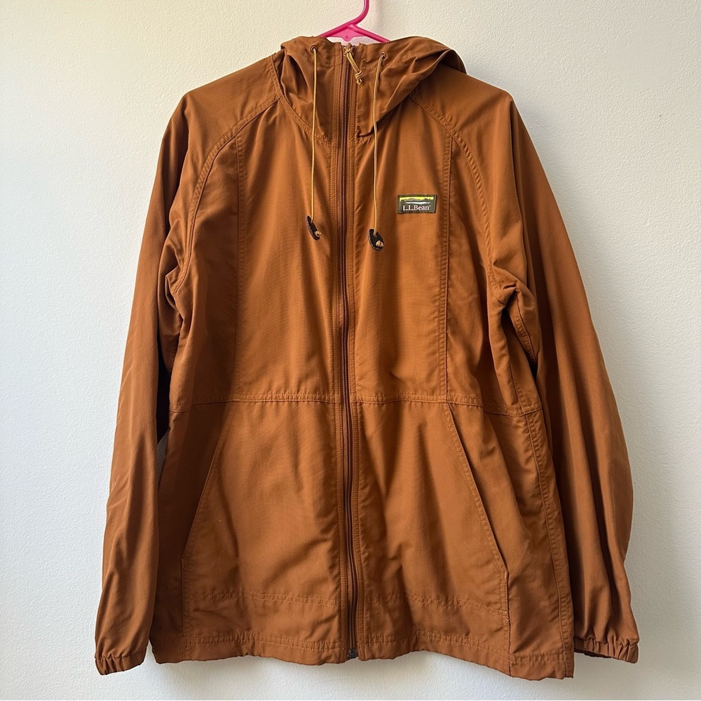 L.L. Bean Men’s Mountain Classic Full Zip Windbreaker Jacket | Size M | Brown